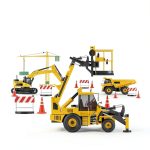 Heavy Machinery Alphabet Book for Toddlers with Trucks and Cranes-0