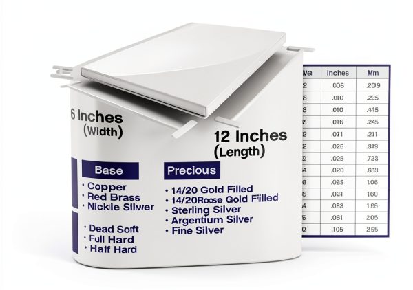 WireJewelry Nickel Silver Sheet 6x6 Inch MET-703.22 Dead Soft Metal-3