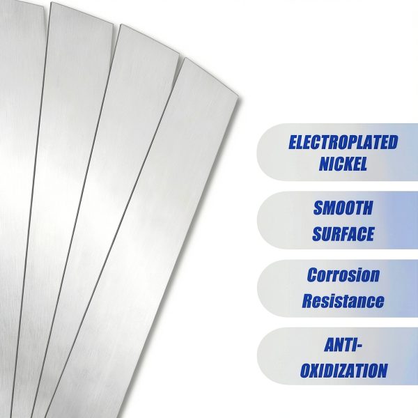 Pure Nickel Sheet 99.6% 0.04x1x6 in 4pcs - Purity Anode for Plating-2